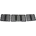 thumbnail image 1 of For 14-16 Grand Cherokee 3-Piece Set Front Grill Grille Assembly Black Honeycomb, 1 of 5
