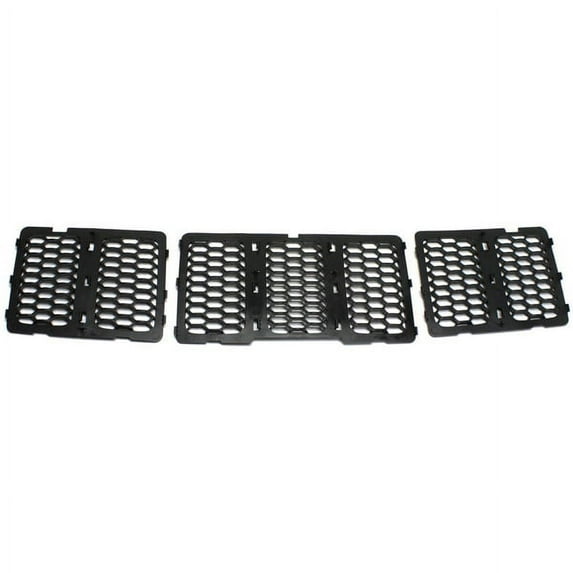 For 14-16 Grand Cherokee 3-Piece Set Front Grill Grille Assembly Black Honeycomb