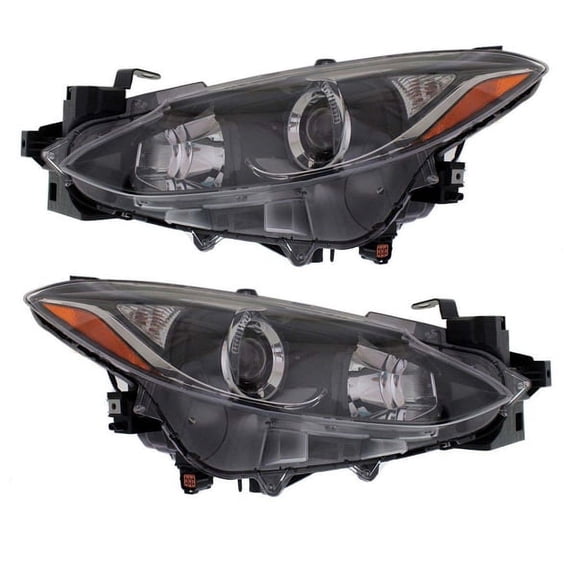 For 14-16 Mazda 3 & Mazda3 Sport Front Headlight Headlamp Head Light Lamp SET