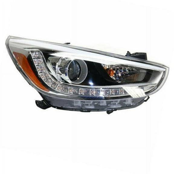 For 14-17 Accent Projector Headlight w/LED Daytime Running Light Bulb Right Side