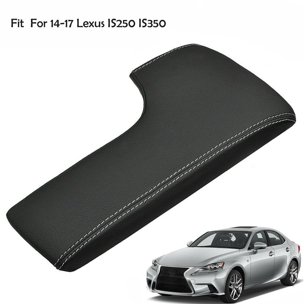 For 14 17 Lexus IS250 IS350 Center Console Lid Leather Armrest Cover Gray Stitch