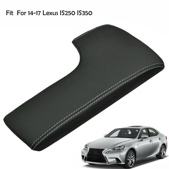 For 14-17 Lexus IS250 IS350 Center Console Lid Leather Armrest Cover Gray Stitch