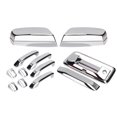 thumbnail image 2 of Shiny Chrome Door Handle Trims & Mirror Covers For 14-19 Chevy Silverado 1500 - Includes Tailgate Handle Cover & Backup Camera Hole 2 of 3
