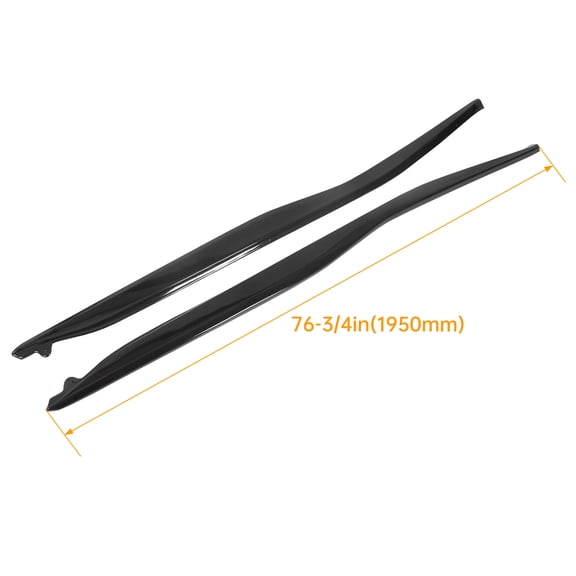 For 14-Up Corvette C7 Stingray Z06 Z07 Side Skirt Rocker Panels Kit-Black Flash