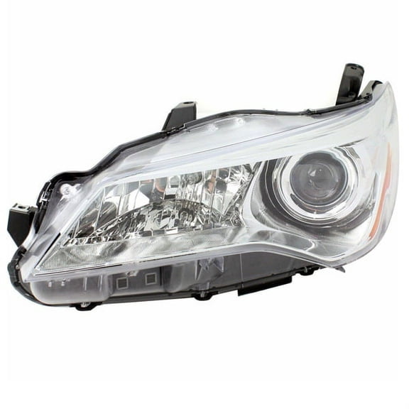 For 15-17 Camry Front Halogen Headlight Headlamp w/Bulb Chrome Bezel Driver Side
