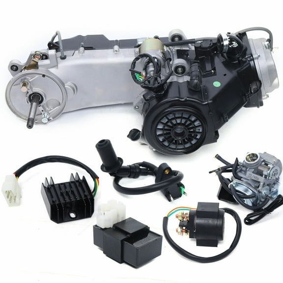 For 150CC 4-Stroke Complete Engine GY6 Scooter ATV Go Kart Motor CVT Long Case