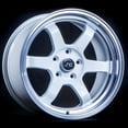 thumbnail image 1 of For 15x8 inch (1 Single Wheel Only) JNC Wheels - 15" JNC013 White Machined Lip Rim - 4x100 JNC Wheels-18515260806, 1 of 2