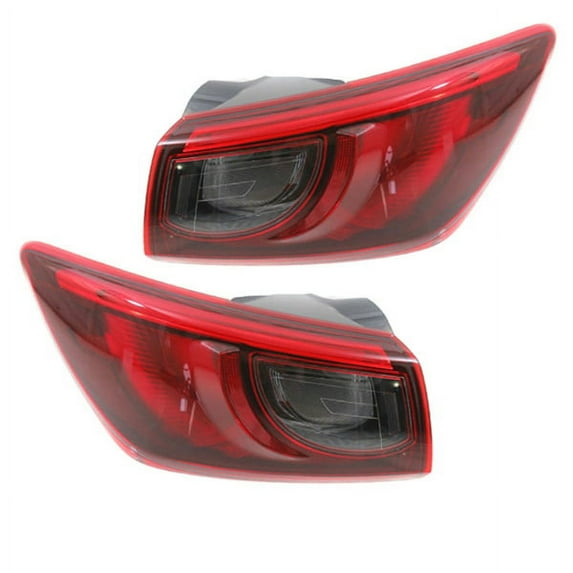 For 16-18 CX-3 2.0L Outer Taillight Taillamp Rear LED Tail Light Lamp SET PAIR