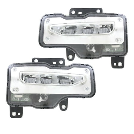 For 16-19 Sierra 1500 P/U Truck Front Driving Fog Light Lamp Assembly Set Pair