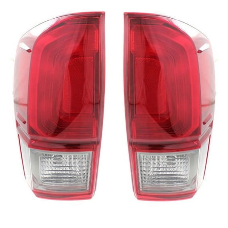 For 16-19 Tacoma TRD Truck Taillight Taillamp Rear Brake Light w/Bulb Set Pair