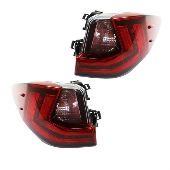 For 16-22 RX350/RX450h Rear Outer Taillight Taillamp Light Lamp w/Bulb Set Pair