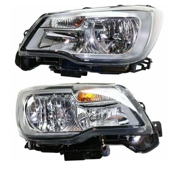 For 17-18 Forester Halogen Headlight Headlamp Head Light Lamp with Bulb PAIR SET