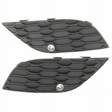 For 17-19 Grand Cherokee Front Bumper Cover Grille Trim Molding LH+RH SET PAIR
