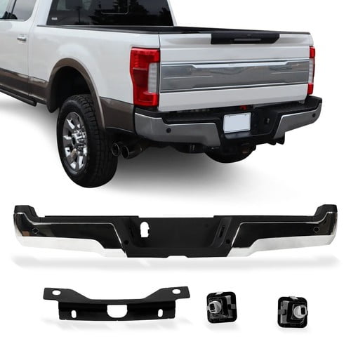 For 17-22 Ford F-250 350 450 Chrome Rear Step Bumper Assembly w/ Sensors