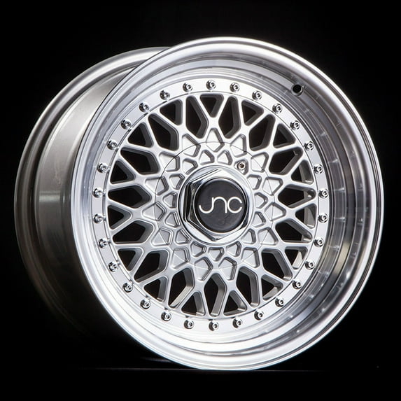 For 17x10 inch (1 Single Wheel Only) JNC Wheels - 17" JNC004 Silver Machined Lip Rim - 5x100/5x114.3 JNC Wheels-18510244870