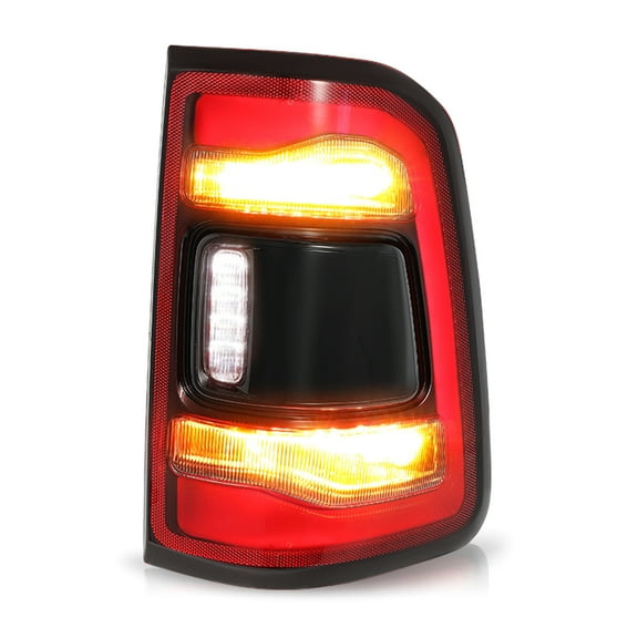 For 19-23 Ram 1500 W/LED Black Trim Blind Spot Ready Tail Light Passenger Side