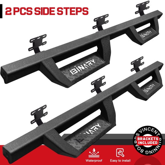 For 19-26 Dodge Ram 1500 Crew Cab New Body BLK Running Board Drop Nerf Bar BHZ