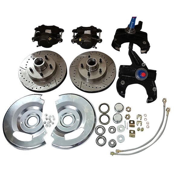 For 1963-1970 Chevy 1/2 Ton Pickup Drop Spindle Disc Brake Conversion Kit, 5 on 5" Bolt Pattern Front Disc Upgrade