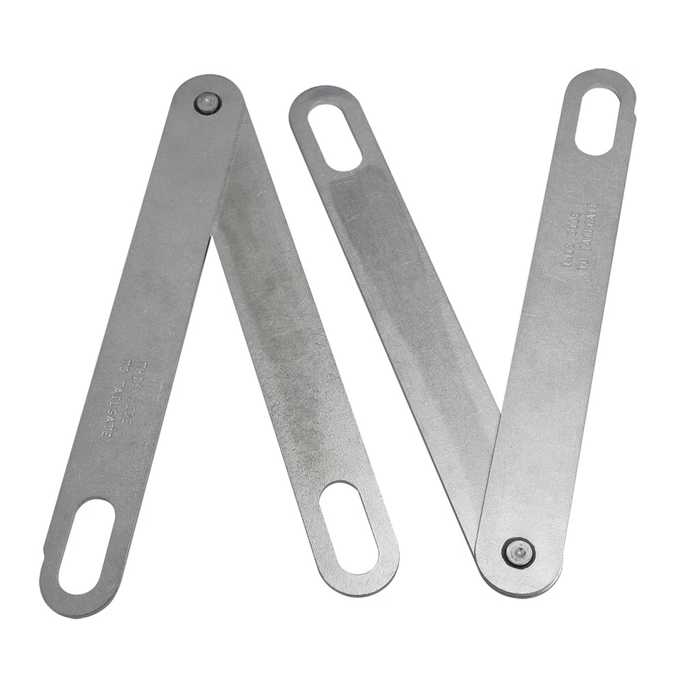 2PCS Tailgate Hinge Straps For Dodge Ram W150 D150 W250 D250 1972-1993 – Carbon Steel Silver