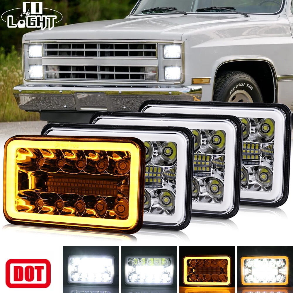 7'' Round LED Headlghts H-Lo Sealed Beam For Chevy C10 C20 C30 Pckup