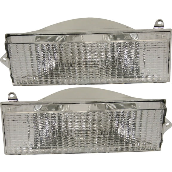 For 1984-1996 Cherokee Turn Signal Light Front Clear Plastic SET PAIR