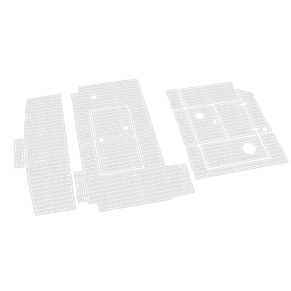 For 1986 Carver 2987 Monterey Non-Slip Faux Teak EVA Foam Marine Deck Pad Self-Adhesive Yacht Boat Floor