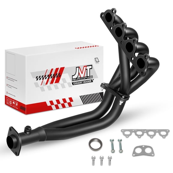 For 1988-2000 Honda Civic Del Sol CRX D15 D16 Exhaust Manifold Header Black