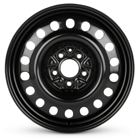 For 1990-2005 Mitsubishi Eclipse 17 Inch Painted Black Steel Rim - OE Direct Replacement - Road Ready Car Wheel