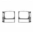 thumbnail image 1 of For 1990 Jeep Cherokee/Comanche/Wagoneer Pair Driver and Passenger Side Headlight Bezel | Gray/Black | 55000683, 55000682 | CH2512108, CH2513108, 1 of 3