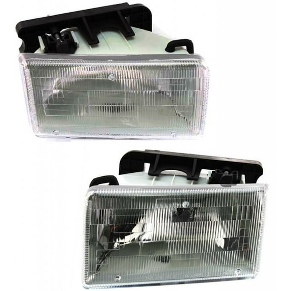 For 1991-1996 Dodge Dakota Pair Headlights Driver and Passenger Side w/Aero package CH2502105 CH2503105-replaces 55054715 55054714