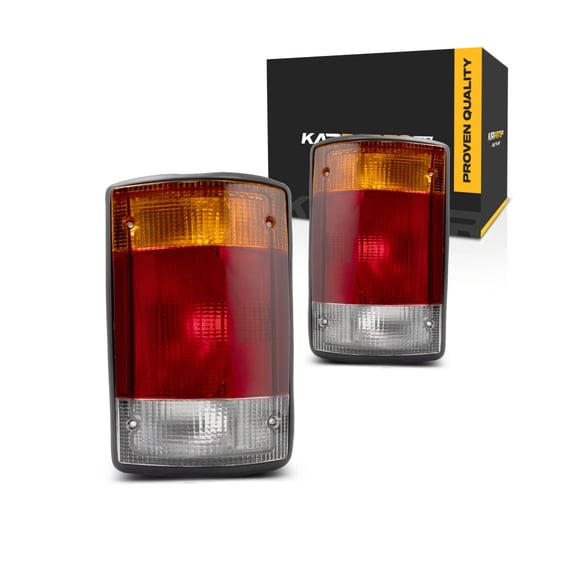 For 1992-1994 Ford E-150 Econoline Pair Rear Tail Lights Driver and Passenger Side Assembly Unit FO2800115 FO2801115 | F2UZ 13405A F2UZ 13404A
