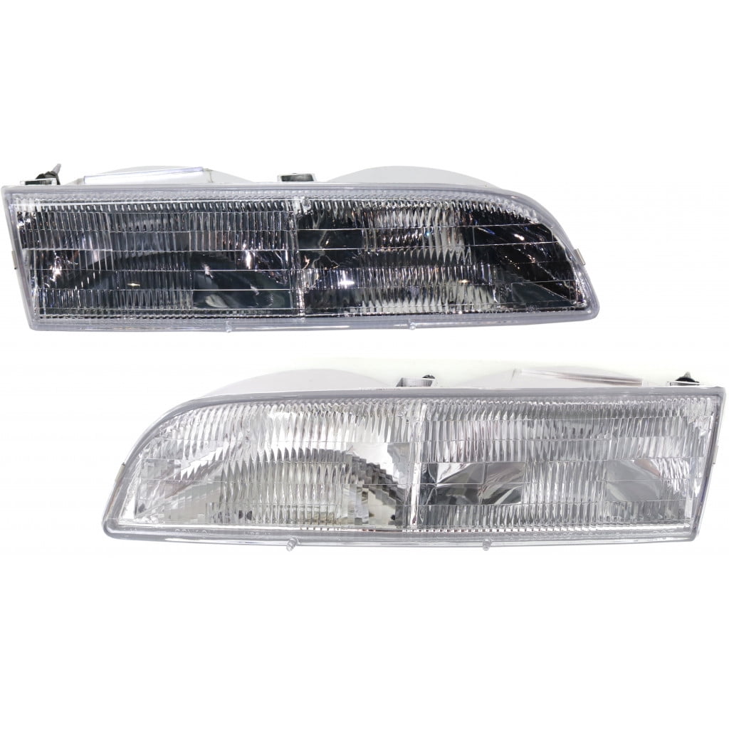 For 1992-1997 Ford Crown Victoria Pair Headlights Driver and