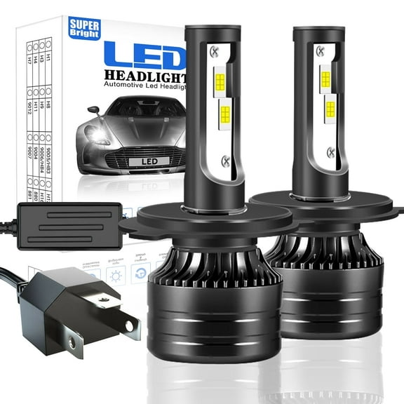 For 1992-2003 Honda Civic LED Headlight Bulbs 9003 H4 High Low Beam 28000LM 6000K 2pc