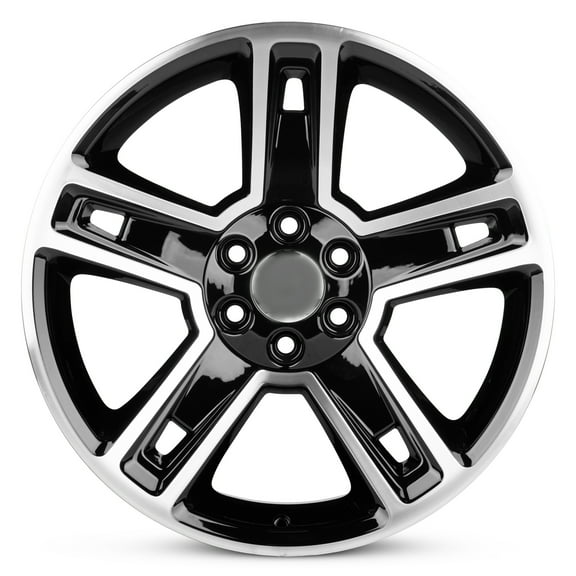 For 1992-2023 Cadillac Escalade GMC Sierra Yukon 1500 22 Inch Machined Face with Black Inlay Rim - OE Direct Replacement - Road Ready Truck Wheel