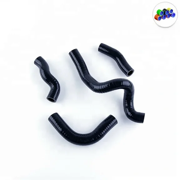 For 1993-1996 Kawasaki KLX650 KLX 650 Black Silicone Radiator Coolant Hoses Kit