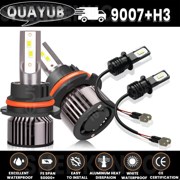 For 1994-1997 Ford Ranger LED Faros delanteros Hi/Lo+Kit de luces antiniebla
