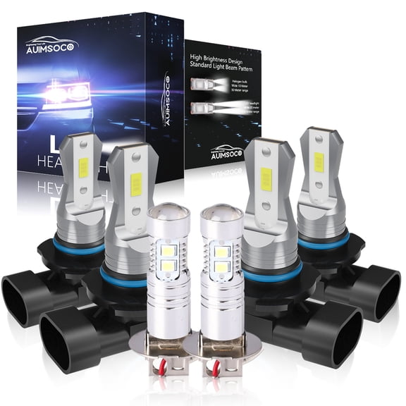 For 1994-2000 Lexus SC300 6x LED Headlight Bulbs Kit 9005 9006 H3 Combo High Low Beam & Fog Light Replacement