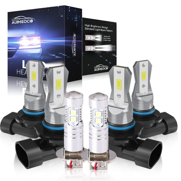 For 1994-2000 Lexus SC400 6x LED Headlight Bulbs Kit 9005 9006 H3 Combo High Low Beam & Fog Light Replacement