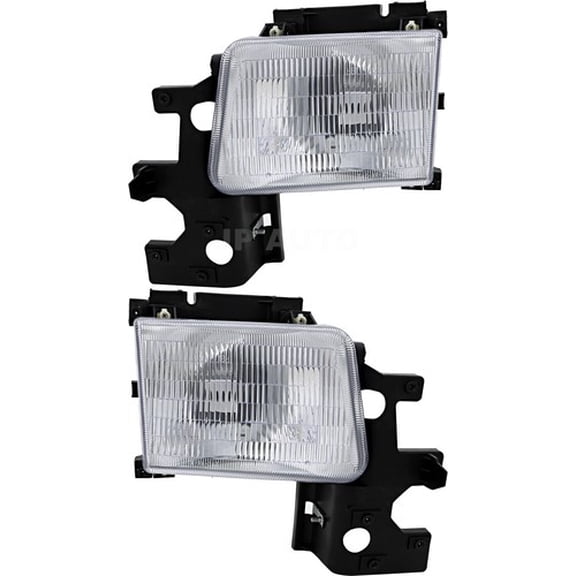 For 1994 Dodge B Series Van Headlight Halogen Set Driver and Passenger Side