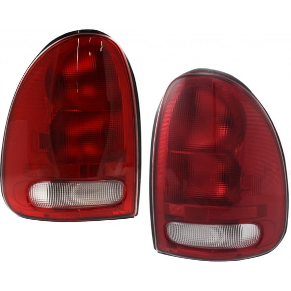 For 1996-2000 Chrysler Town & Country Pair Rear Tail Lights Driver and Passenger Side Assembly Unit CH2800125 CH2801125-For 4576245 4576244