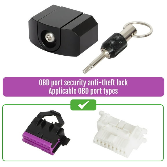 For 1996+ Vehicles OBD II Port Lock Tool OBD2 Security Anti-theft Connector Kit