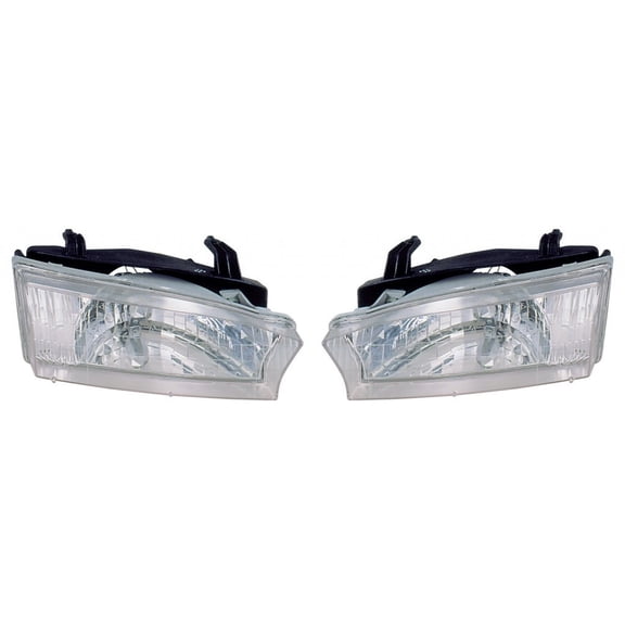 For 1997 1998 1999 Subaru Legacy Pair Headlights Driver and Passenger Side from 5/97 SU2502103 SU2503103| 84001-AC222 84001-AC220