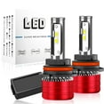 thumbnail image 1 of For 1997-2003 Ford Escort LED Headlights 9007/HB5 High and Low Beam Bulbs 2pc, 1 of 12