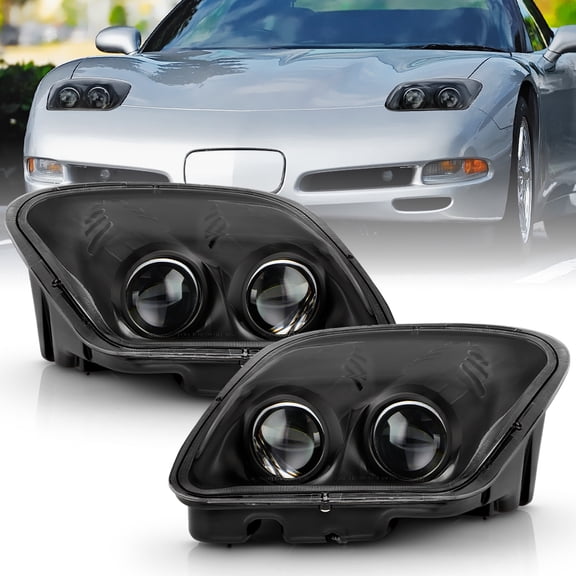 For 1997-2004 Chevy Corvette C5 Dual Projector Headlights Headlamps Left+Right