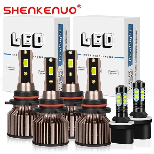 For 1997-2004 Corvette C5 Combo 9005 9006 White LED Headlight bulb Car LED Light