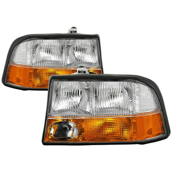 For 1998-2000 GMC Envoy Headlight Driver and Passenger Side w/ Bulbs GM2502173 GM2503173