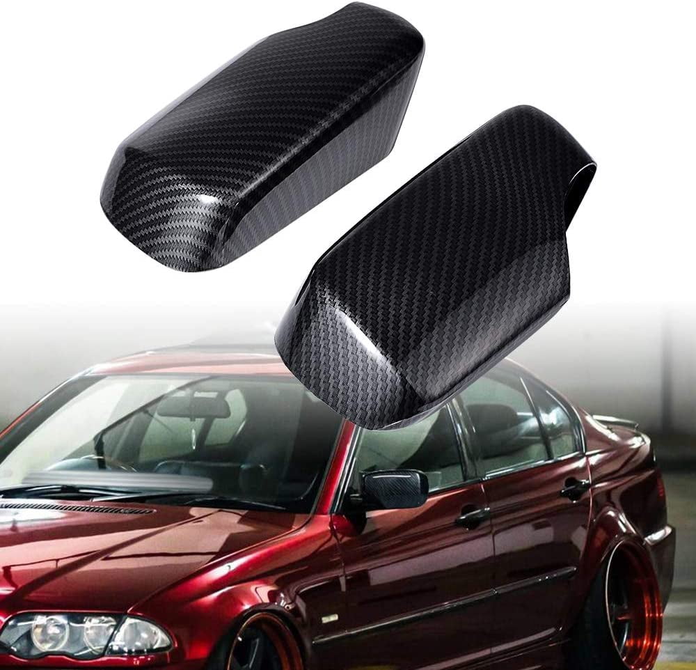Unbranded Carbon Fiber Look Right Side Mirror Cover For BMW 3 Series E90/E91 2005-2008 – Direct Fit, Passenger Side