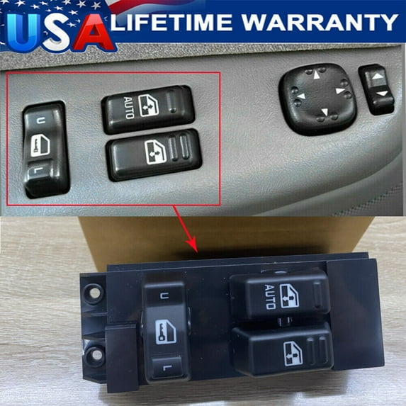 For 1999 00-2002 Chevy Silverado Master Power Window Switch Front Left Black