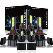 For 1999-2002 GMC Sierra 1500 2500 LED Headlight Bulbs 9005 9006 High/Low Beam 880 Fog Light 6000k 6pcs