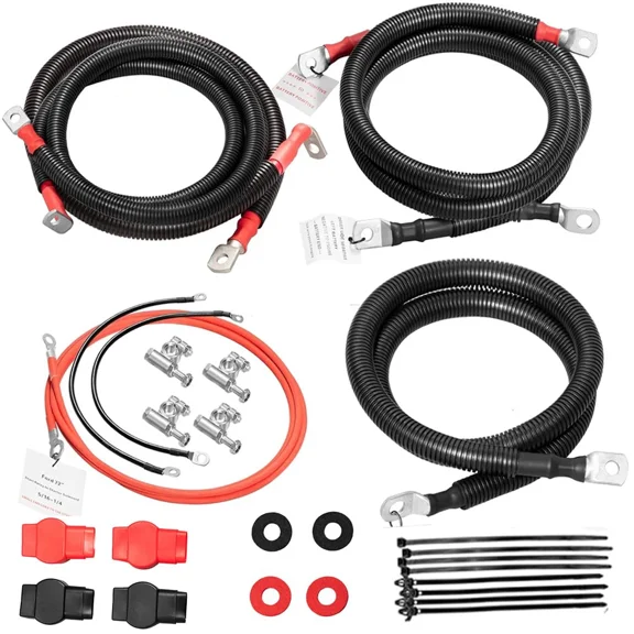 For 1999-2003 Ford 7.3L Powerstroke Diesel Battery Cable Kit Positive Negative